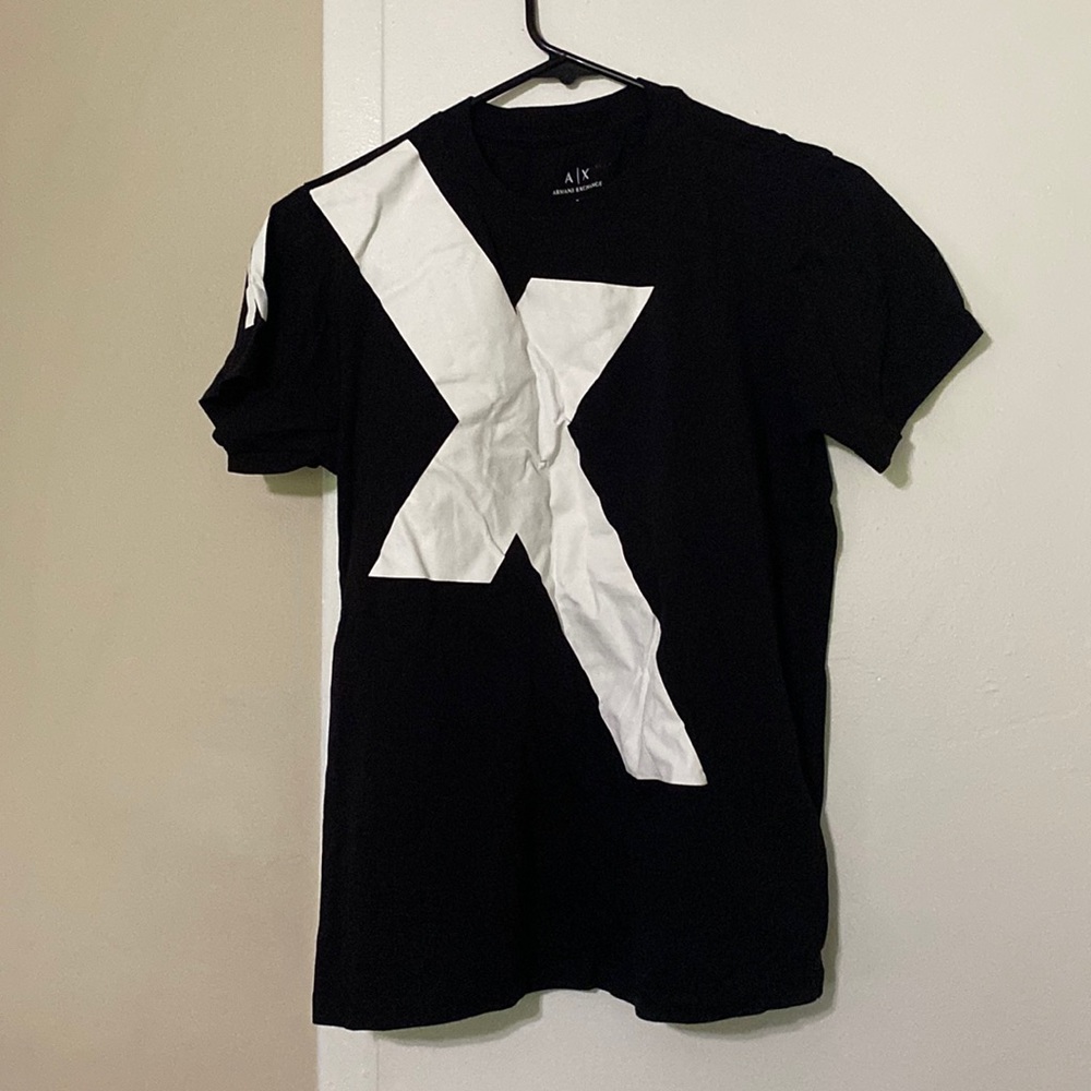 Armani Exchange “X” T-Shirt Black/White Size M (FITS LIKE A SMALL)